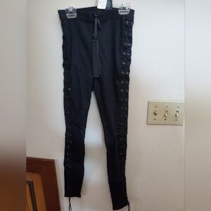 Sz S NWT Ben Taverniti Unravel Project Laced up leggings